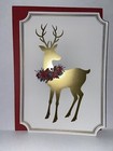 Papyrus Boxed Christmas Cards - Reindeer With Wreath 14ct