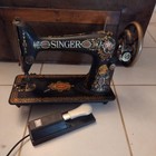 Antique 1921 Singer Model 66  red Eye  Sewing Machine W  Treadle Cabinet     Local