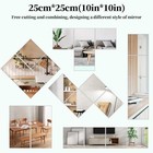 4 Pack Acrylic Mirror Tiles 10 X 10 Inch Self-adhesive Flexible 10x10inch-4pcs