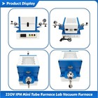 220v 1ph Lab Vacuum Furnace Electric Heating High Temperature Mini Tube Furnace