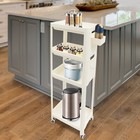 New 3 Tier Rolling Utility Cart Movable Kitchen Storage Organizer Cart Trolley