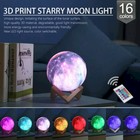 16 Colors Led Usb Star Galaxy Moon Lamp W  Stand Remote 3d Bedroom Night Light