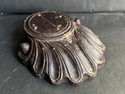 Old Vintage Hand Carved Oak Wooden Switch lamp  Bulb Wall Hanging Base Board