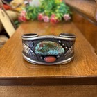 Antique Native American Turquoise Bracelet Sterling Silver Navajo Old Pawn