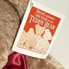 Avon 100th Anniversary Plush Teddy Bear     Beige  Red Bow   Commemorative Tag 12 