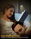 Rechargeable Book Light With Adjustable Brightness   3 Color Temps  Clip-on
