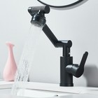 Black Bathroom Sink Faucet 1080   Swivel Robotic Arm Single Handle Vanity Faucet