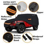 6 Layers Car Cover For 2 Door Jeep Wrangler Cj Yj Tj   Jk Jeep Rain Sun Snow Uv