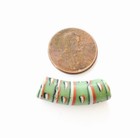 1pc Rare Venetian Antique Wound Green Ghost Elbow African Trade Beads