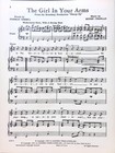 The Girl In Your Arms Sheet Music Whoop Up 1958 Musical Flop Moose Charlap
