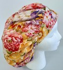 Spring Floral Print Size Large Medical Bouffant Scrub Cap Surgery Hat