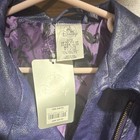 Disney Descendants Mal Girls Purple Motorcycle Jacket Faux Leather Size 11 12