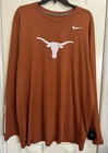 Nike University Of Texas Longhorn Long Sleeve Dri-fit Orange Shirt 2xl Xxl