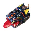 Vintage Antique Hand Carved Painted Wood Ceremonial Mask