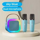 Wireless Bluetooth Karaoke Speaker With Rgb Lights   Microphone