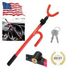 Steering Wheel Lock The Club Twin Hooks Anti Theft Universal Car Van Truck Suv