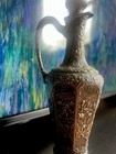 Vintage Crescent Silver Mfg Triple Plate Dutch Scene Ewer Stopper 12in