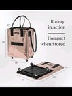 Hulken Medium Rose  Gold 66lb Rolling Grocery Tote Zipper Folds Flat