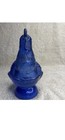 Blue Glass Chicken Rooster Figurine Collectible Glass Animal Figure Decor