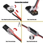 100pcs Double-wire Plug-in Connector  Cable Clamp With Locking Buckle  Awg 18-22