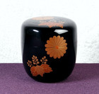 Natsume Japanese Lacquer Wooden Tea Caddy Kodaiji Plants Makie By Shiho Arai