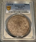 1818 R Brazil 960 Reis  wreath   Pcgs Au 55  Choice Original W  Excellent Appeal