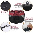 Red Portable Pet Playpen Foldable Exercise Play Pen Tent Kennel Crate For Puppy