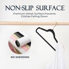 Velvet Hangers 30 Pack  Premium Non-slip Felt Hangers  Sturdy Black Clothes H   