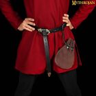 Medieval Drawstring Belt Pouch Jewelry Coin Viking Larp Costume Accessory Brown