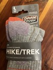 New Darn Tough Micro Crew Cushion Socks Women   s Large Coolmax Hiking 1929 Gray