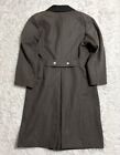 East German Nva Vintage Wool Long Coat Gray Double Metal Buttons L Xl 202502m