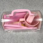 Vintage 1988 Barbie California Dream Travel Toiletry Set Pink Case Brush Comb