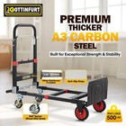 Convertible Folding Hand Truck Dolly Cart Heavy Duty 440 Lbs Aluminium Dolly