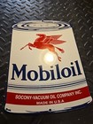 Mobil Oil Can Porcelain Sign Gas