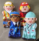 Melissa   Doug Professions Hand Puppets Jolly Helpers Set Of 4