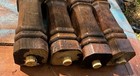 4 Vtg Balusters Wood Architectural Salvage Spindle Post 12 5 8   tall Crafter