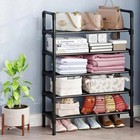 5 Tier Shoe Rack Sturdy Space Saving Shoe Storage Organizer For Home Office