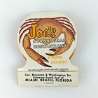 Joe s Stone Crab Matchbook Cover Florida Restaurant Miami Beach Fl Man Gift