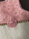 American Princess Girls 24m Pink white Lace Tulle Tutu Bow Party Dress