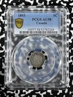1893 Canada 5 Cents Pcgs Au58 Lot g322 Silver 