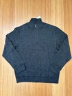 Nwt Men s Polo Ralph Lauren Cotton Mesh Quarter-zip Sweater  Black  Large