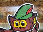 Vintage Woodsy Owl Porcelain Sign Old Forest Service Park Smokey Dont Pollute