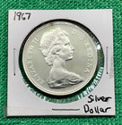 1967 Canada Silver Dollar   Flying Goose   Key Date   Last Year Cad 80  Silver 