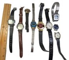 Mixed Lot Of 9 Assorted Vintage Watches For Parts Or Repair   Untested as Is