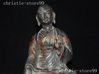 Tibet Buddhism Temple Bronze Gilt Tsongkhapa Master Shamanism Buddha Statue