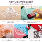 Clear Acrylic Stamp Block Kit With Grid Lines Stamping Blocks Pad Various Size