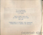  U s s  Langley Seaplane Tender Visit To 1939 New York World s Fair Brochure