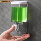Wall-mounted Press Soap Dispenser Transparent No-drill Traceless Design