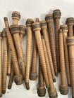 Wood Bobbins Spools Wooden Industrial Style Spindles 8 75  Wooden Quills Lot-30 