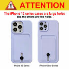 For Iphone 16 15 14 13 12 11 Pro Max Soft Silicone Card Holder Shockproof Case